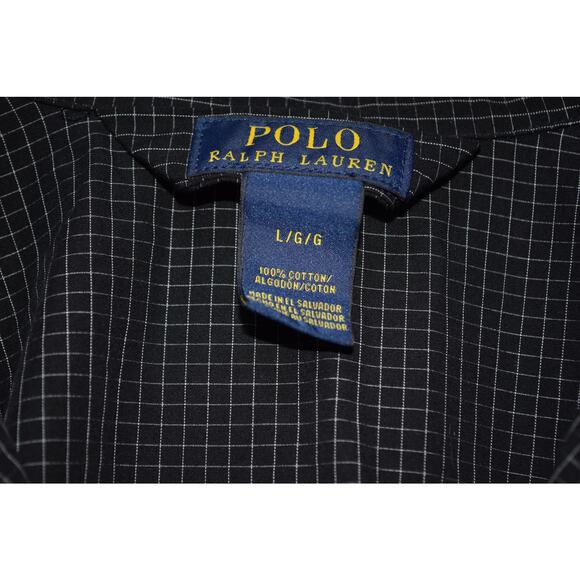 Polo Ralph Lauren Men’s Pajama Set Black Micro-Grid Check 100% Cotton – Large - Picture 3 of 5